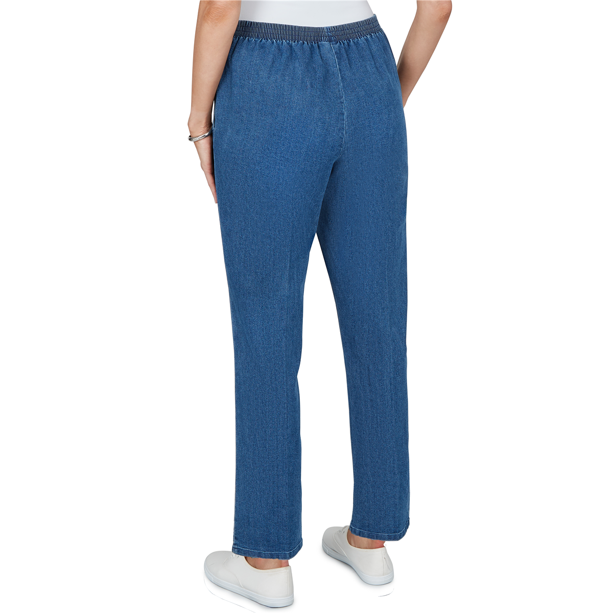 Womens Alfred Dunner Ann Arbor Pull On Jeans - Average Length