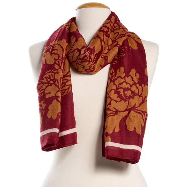 Womens Renshun Floral Oblong Scarf - image 