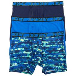 Mens Jockey(R) 3pk. Active Micro Boxer Briefs - Blue