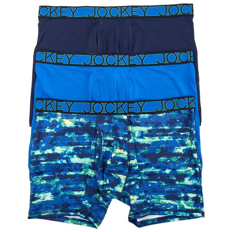 Mens Jockey(R) 3pk. Active Micro Boxer Briefs - Blue