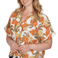 Plus Size Hearts of Palm Tropical Twist Eyelet Tie Hem Blouse - image 5