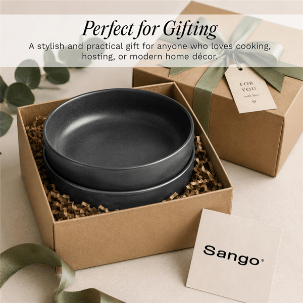 Sango Anderson Black 10in. Large Ceramic Serving Bowl - Set of 2