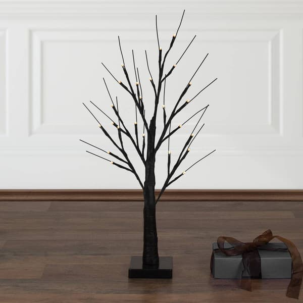 Northlight Seasonal 24in. LED Lighted Black Halloween Twig Tree