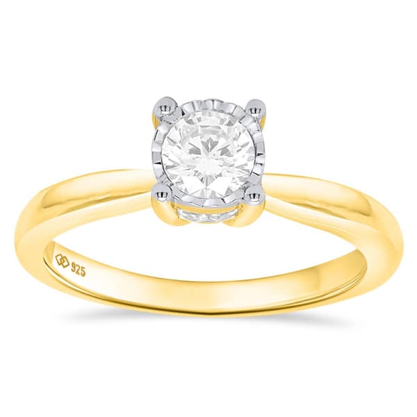 Nova Star(R) Yellow Gold 1/2ctw. Lab Grown Diamond Solitaire Ring
