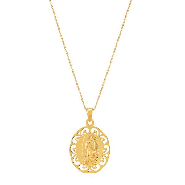 Gold Classics&#40;tm&#41; 10kt. Yellow Gold Virgin Mary Medal Pendant - image 