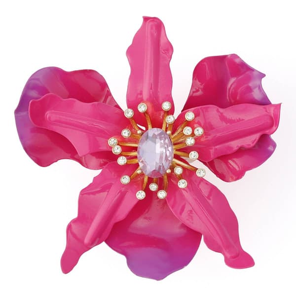 Betsey Johnson Hothouse Bloom Orchid Cocktail Ring