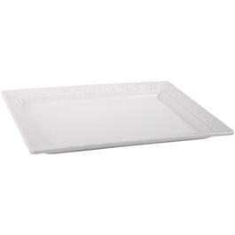 Home Essentials 15in. Rectangle Embellished Floral Rim Tray