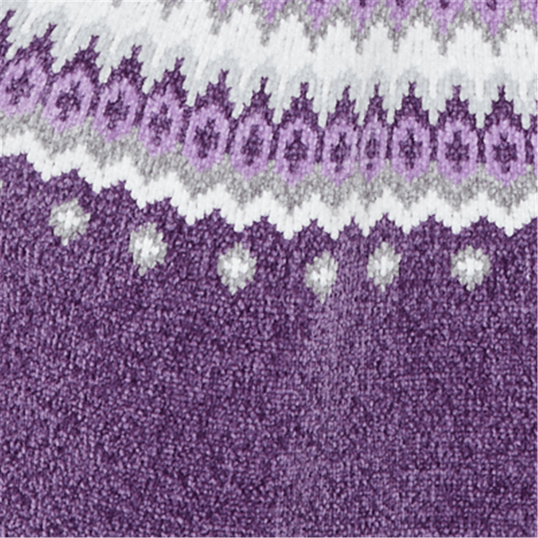 Plus Size Alfred Dunner Vail Amethyst Fair Isle Chenille Sweater