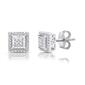 Marsala 0.05ctw. White Diamond Square Shape Post Earrings - image 1