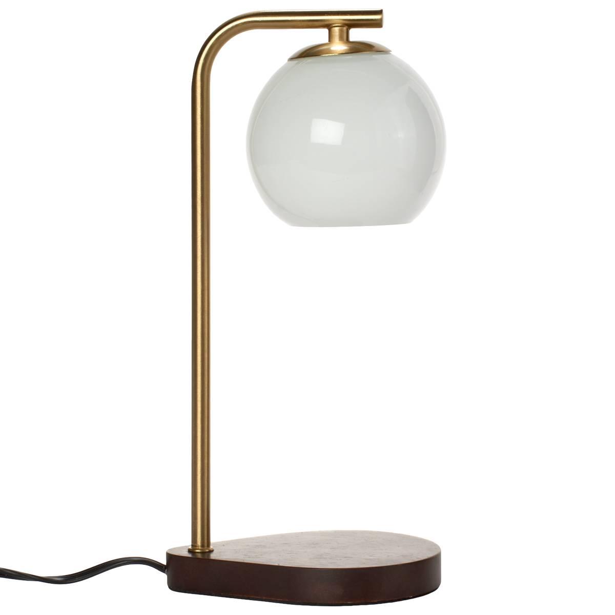 Opaque Glass Ball Shade Candle Warmer Lamp