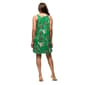 Womens 24/7 Comfort Apparel Green Floral Sleeveless Keyhole Dress - image 2