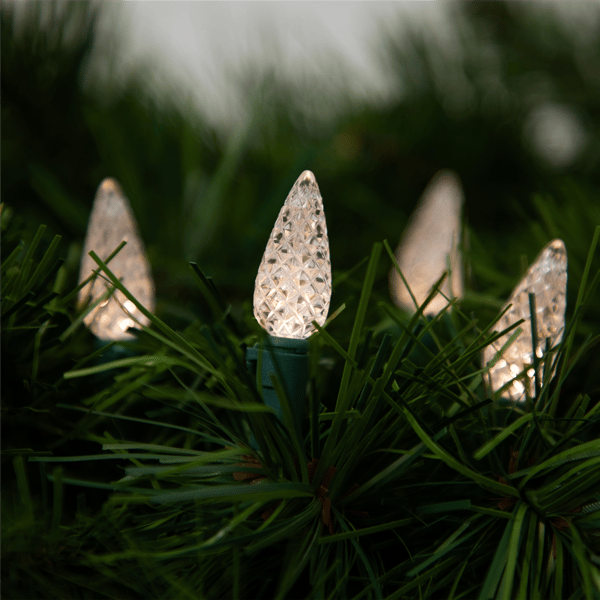 Northlight 15.75ft. LED Warm White C6 Faceted Christmas Lights