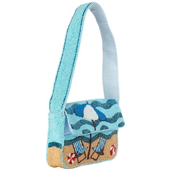 Collection XllX Umbrella and Chairs Beaded Clutch