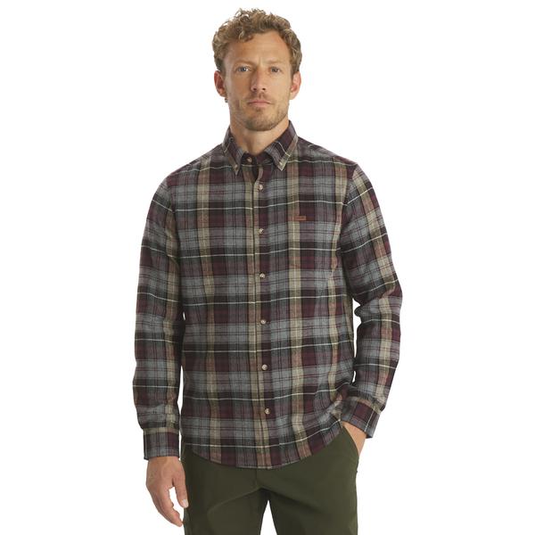 Mens LANDS END(R) Campside Flannel Shirt - Wine