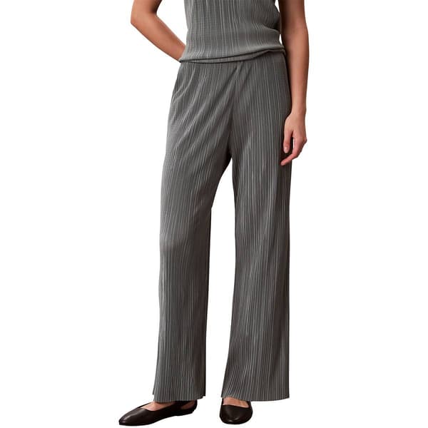 Womens Calvin Klein Pull On Pleated Straight Leg Pants - image 