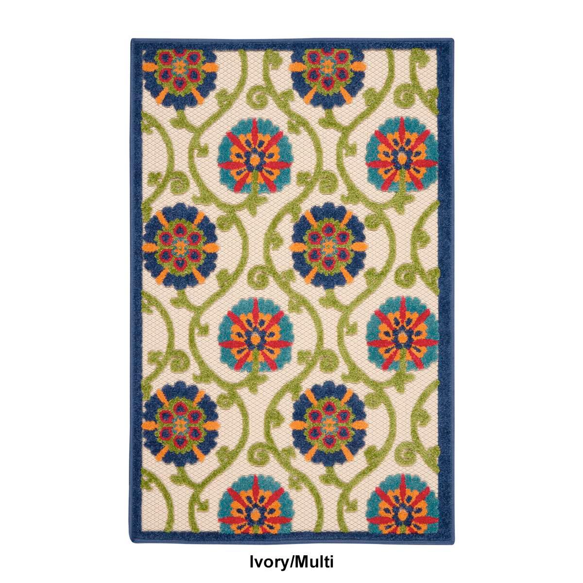 Nourison Aloha Vines Contemporary Indoor/Outdoor Area Rug