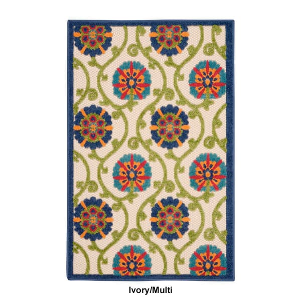 Nourison Aloha Vines Contemporary Indoor/Outdoor Area Rug