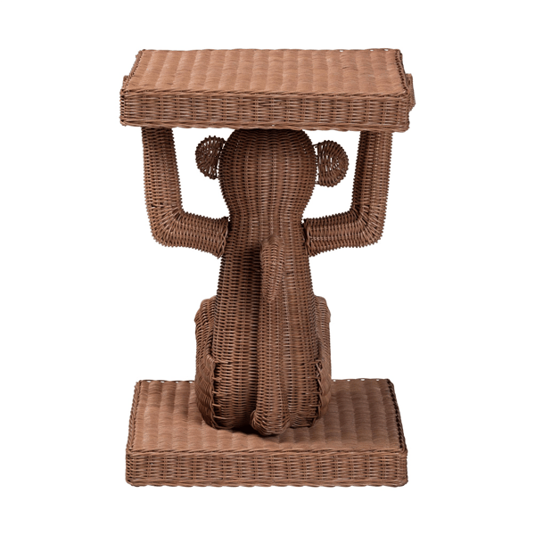 bali & pari Miyoco Handwoven Rattan Monkey End Table