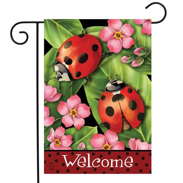 Briarwood Lane Ladybugs on Leaves Garden Flag - image 