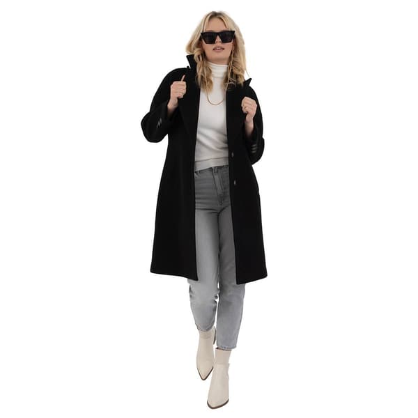 Womens Nine West Single Breasted Faux Wool Walker