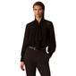 Womens Calvin Klein Long Sleeve Ruffle Neck Sheer Blouse - image 4