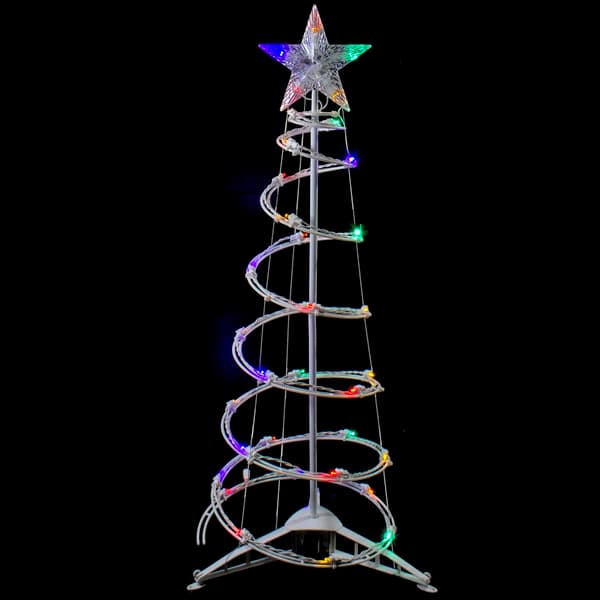 Northlight Seasonal 3ft. Multicolor Lights Spiral Cone Tree