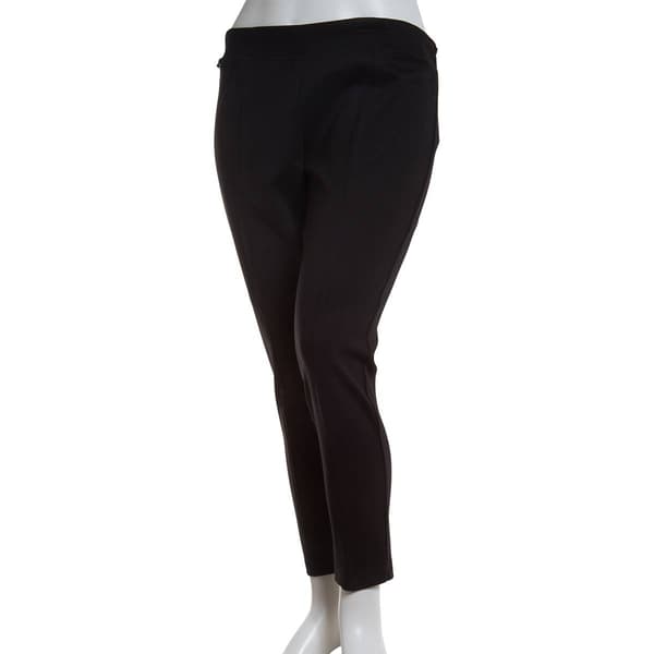 Womens Zac &amp; Rachel Solid Elastic Waist Dress Pants - image 