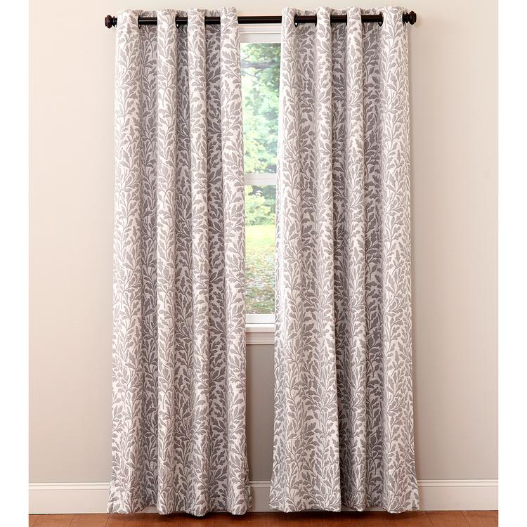 Brynn Leaf Jacquard Grommet Panel with Room Darkening Lining