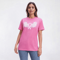 Womens Wings Breast Cancer Awareness Tee