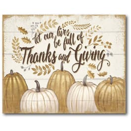 Briarwood Lane Thankful Fall Burlap String Banner Thanksgiving Le