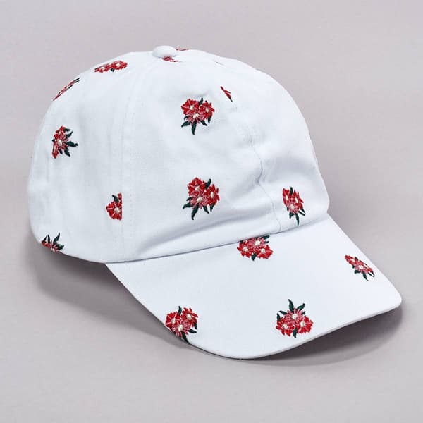 Womens Steve Madden Floral Embroidered Baseball Hat