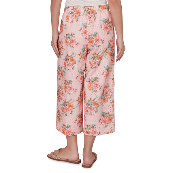 Womens Ruby Rd. Renaissance Romance Floral Eyelet Pants