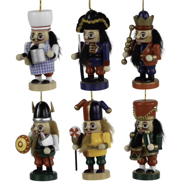 Northlight 6pc. Professional Nutcracker Christmas Ornaments