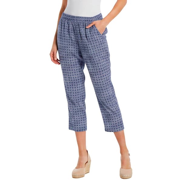 Petite Emily Daniels Pull On Geometric Side Slit Capris
