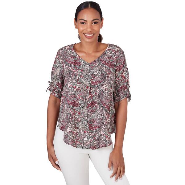 Plus Size Skye''s The Limit Contemporary Utility Elbow Sleeve Top - image 