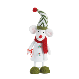 Melrose Holiday Plush Mouse Figurines - Set of 2