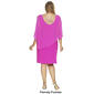 Plus Size MSK Solid Chiffon Rhinestone Cross Back Shift Dress - image 2
