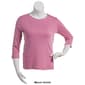 Plus Size Hasting & Smith 3/4 Sleeve Solid Open Crew Neck Tee - image 8