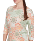 Womens Ruby Rd. Tropical Oasis Watercolor Medallion Tee - image 5