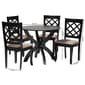 Baxton Studio Savina Modern Dark Brown Wood 5pc. Dining Set - image 7