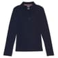 Girls (7-16) Long Sleeve Interlock Polo - image 1