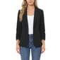 Womens NY Collection Long Ruch Sleeve Solid Crepe Blazer - image 3