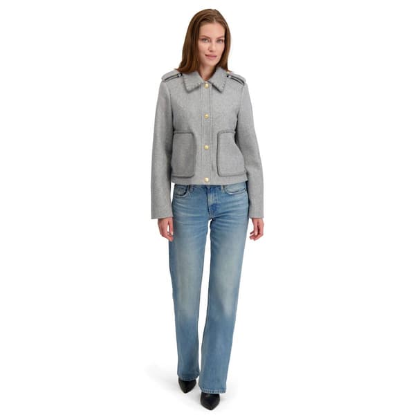 Womens Laundry By Shelli Segal Single Breasted Faux Wool Coat