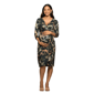 Womens 24/7 Comfort Apparel Maternity Blue Animal Print Dress - image 1