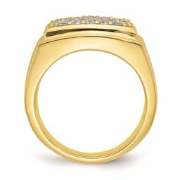 Mens Pure Fire 14kt. Yellow Gold Lab Grown Diamond Ring