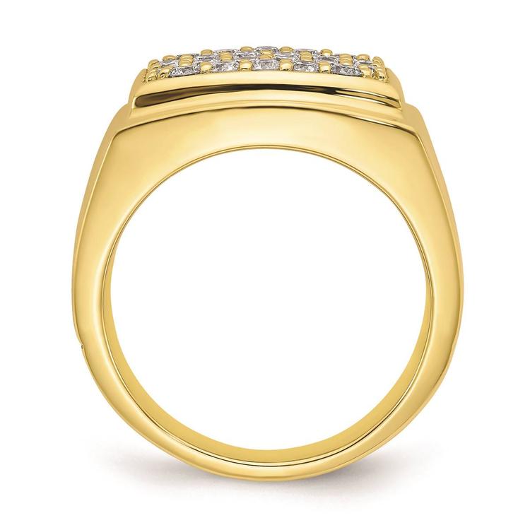 Mens Pure Fire 14kt. Yellow Gold Lab Grown Diamond Ring