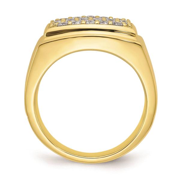 Mens Pure Fire 14kt. Yellow Gold Lab Grown Diamond Ring