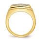 Mens Pure Fire 14kt. Yellow Gold Lab Grown Diamond Ring - image 4