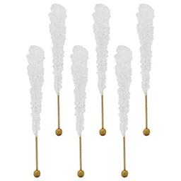 Boscov''s 6pc. Wrapped White Rock Candy on a Stick