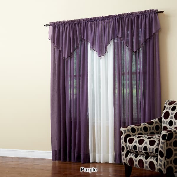 Erica Crushed Voile Ascot Valance- 51x24